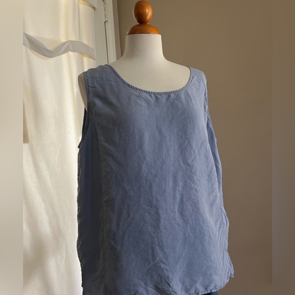 Vintage Diane Gilman 100% Silk Indigo Blue Blouse - Picture 4 of 7